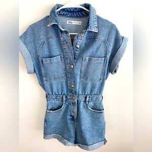 Zara women denim jumpsuit size XS